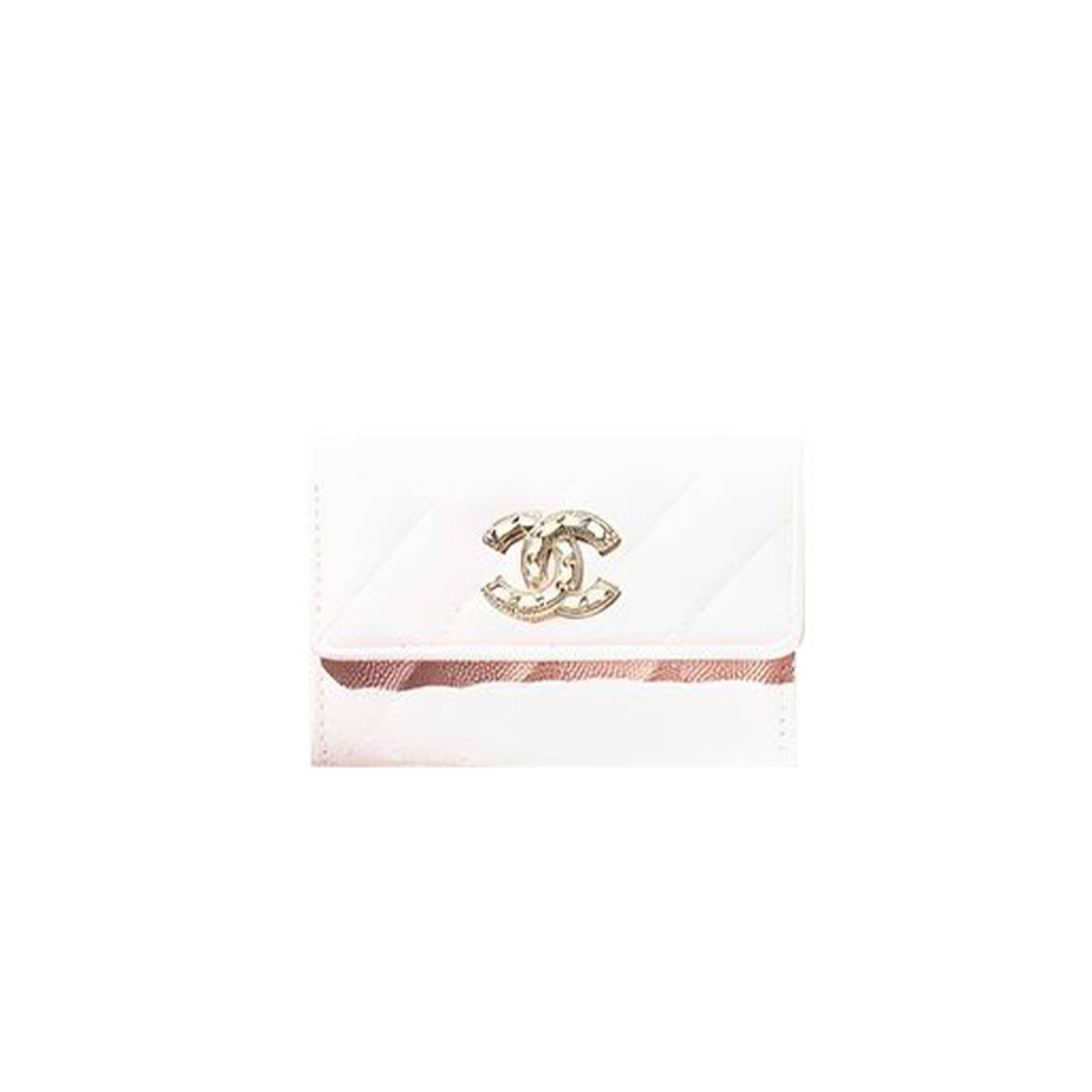 Ch*el flap card holder gold hardware ap2735 b08043 nh620 (11.3*7.5*2.1cm)